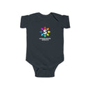 Schoolhouse Sprouts Black Rainbow Logo Baby Onesie