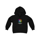 Schoolhouse Sprouts Black Rainbow Logo Kids Hooded Sweatshirt