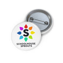 Schoolhouse Sprouts Button Pin